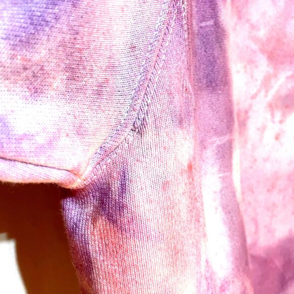 Dyed Champion Reverse Weave Purple Pink Spellout Sweatshirt - Picture 11 of 13